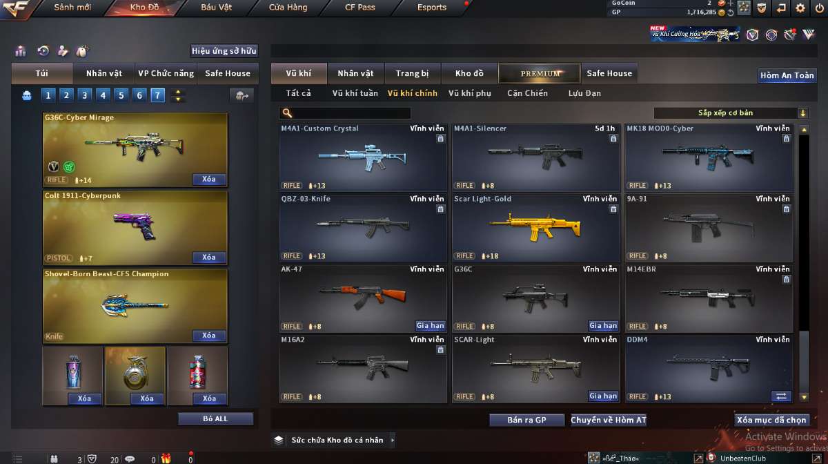 shop acc cf uy tin gia re